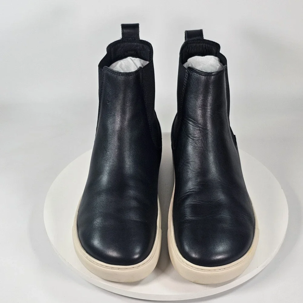 Birkenstock Women's Sz 10 EU 41 Black Leather Bend Chelsea Ankle Booties